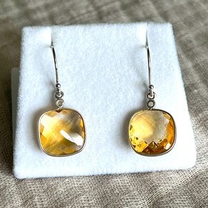 7.11ct Natural Citrine Earrings